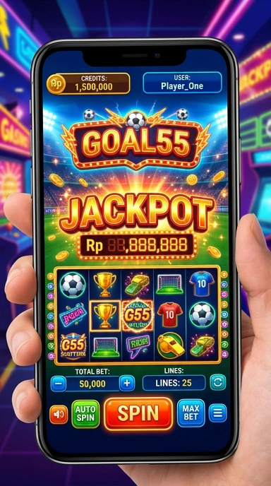 Layar utama goal55 — antarmuka bersih setelah instalasi